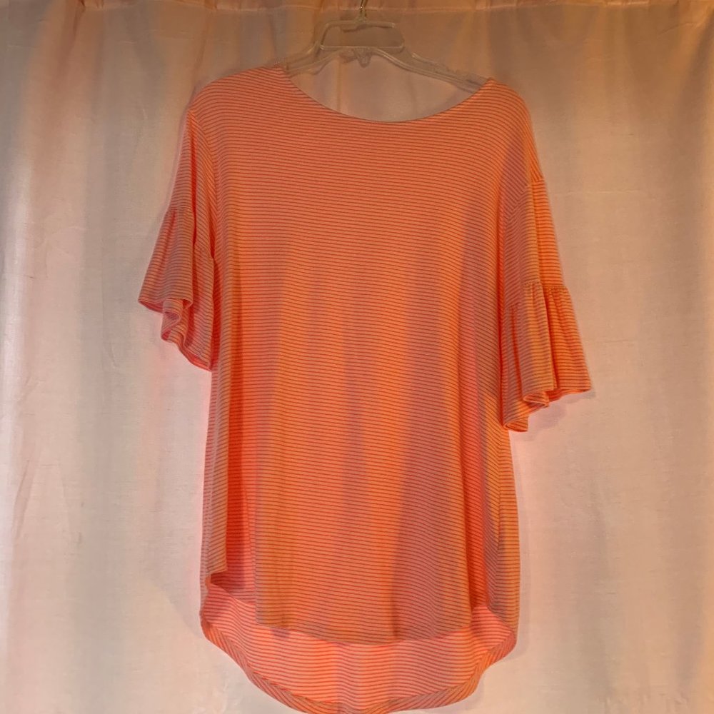 Pink with White Stripes Blouse